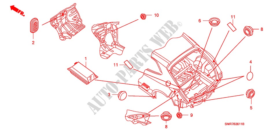 ANILLO(TRASERO) para Honda CIVIC 1.8 TYPE S 3 Puertas Transmisión Manual Inteligente 2007