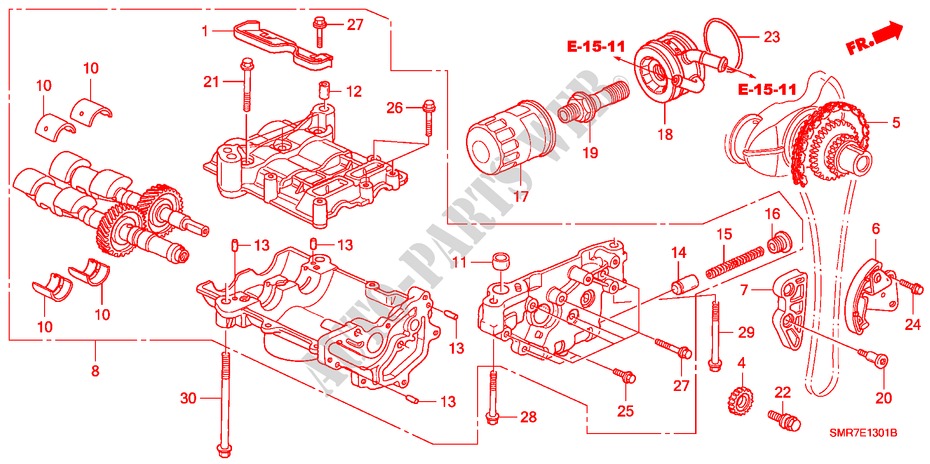 BOMBA DE ACEITE(2.0L) para Honda CIVIC 2.0 TYPE R    PLUS 3 Puertas 6 velocidades manual 2007