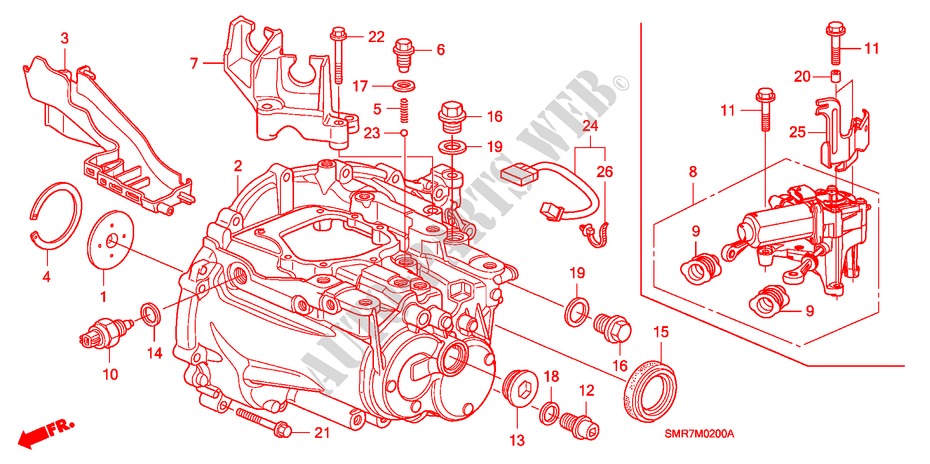 CAJA DE TRANSMISION (1.4L) (1.8L) para Honda CIVIC 1.8 TYPE S 3 Puertas 6 velocidades manual 2007