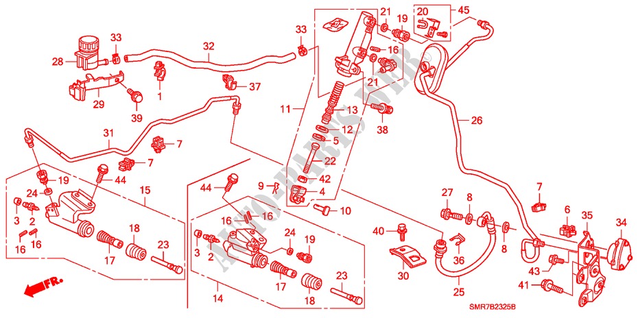 CILINDRO MAESTRO EMBRAGUE (RH) (2.0L) para Honda CIVIC 2.0 TYPE R 3 Puertas 6 velocidades manual 2007