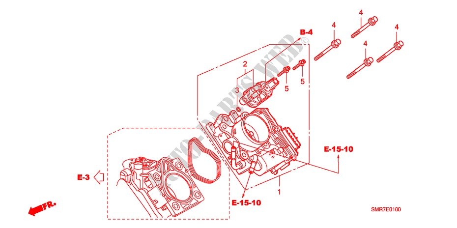 CUERPO MARIPOSA GASES(1.8L) para Honda CIVIC 1.8 TYPE S 3 Puertas Transmisión Manual Inteligente 2007