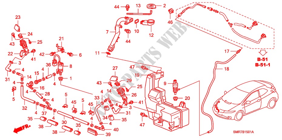 LAVAPARABRISAS(2) para Honda CIVIC 1.8 TYPE S 3 Puertas Transmisión Manual Inteligente 2007