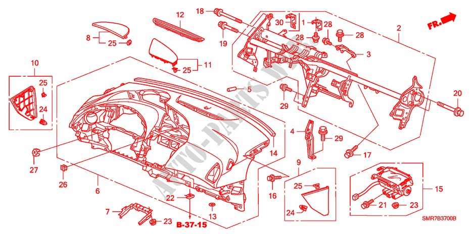 PANEL DE INSTRUMENTO(LH) para Honda CIVIC 1.8 TYPE S 3 Puertas 6 velocidades manual 2007