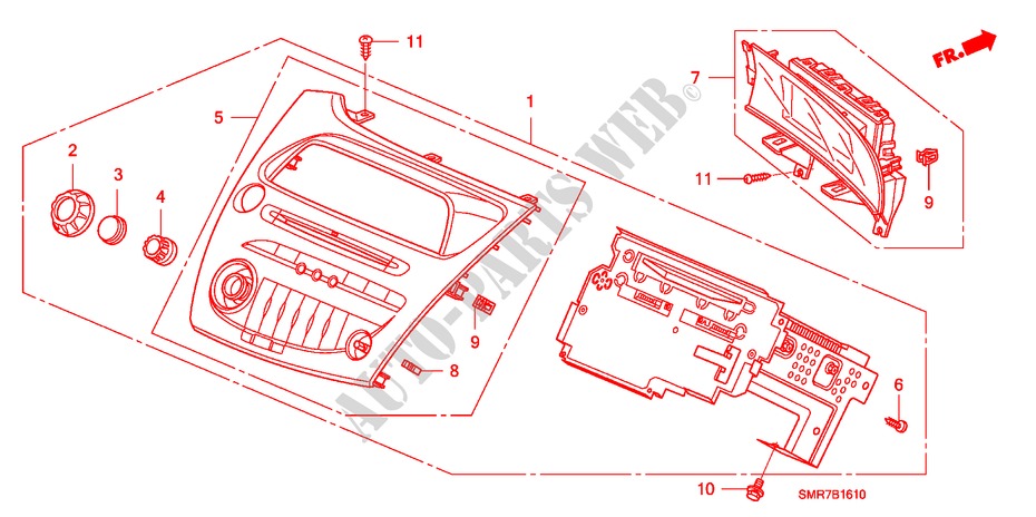 RADIO AUTOMATICA(LH)(1) para Honda CIVIC 2.0 TYPE R 3 Puertas 6 velocidades manual 2007