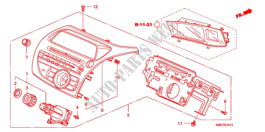RADIO AUTOMATICA(RH)(2) para Honda CIVIC 1.8 TYPE S 3 Puertas Transmisión Manual Inteligente 2007