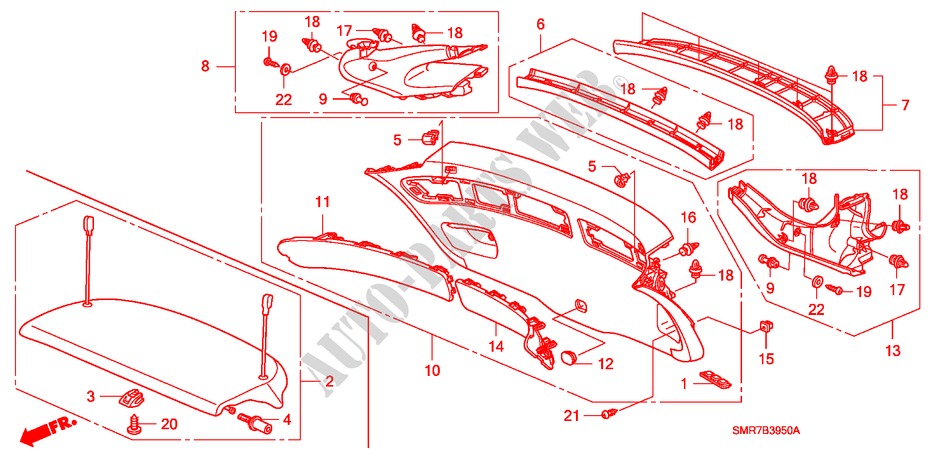 RECUBRIMIENTO PUERTA TR. para Honda CIVIC 1.8 BASE 3 Puertas 6 velocidades manual 2007