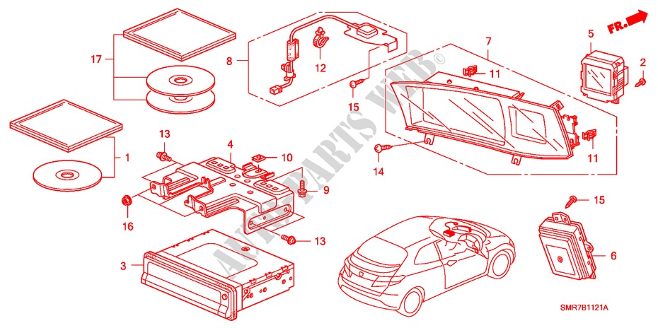 SISTEMA DE NAVEGACION(RH) para Honda CIVIC 1.8 TYPE S 3 Puertas Transmisión Manual Inteligente 2007