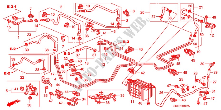 TUBERIA DE COMBUSTIBLE(2.0L) para Honda CIVIC 2.0 TYPE R    RACE 3 Puertas 6 velocidades manual 2007