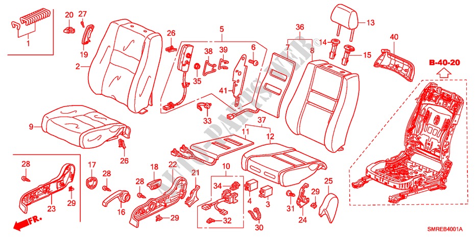 ASIENTO DELANTERO(DER.)(1.4L)(1.8L)(DIESEL) para Honda CIVIC 1.4 TYPE-S 3 Puertas Transmisión Manual Inteligente 2011
