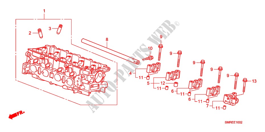 CULATA DE CILINDRO(1.4L) para Honda CIVIC 1.4 TYPE-S 3 Puertas 6 velocidades manual 2010