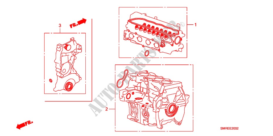 EQUIPO DE EMPACADURA(1.4L) para Honda CIVIC 1.4 TYPE-S 3 Puertas Transmisión Manual Inteligente 2011