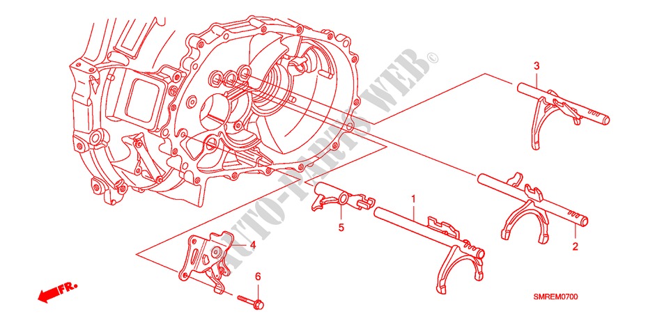 HORQUILLA DE CAMBIO(1.4L)(1.8L) para Honda CIVIC 1.4 TYPE-S 3 Puertas Transmisión Manual Inteligente 2011