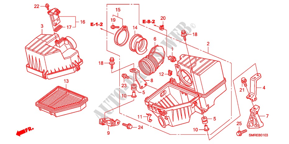 LIMPIADOR DE AIRE(1.4L) para Honda CIVIC 1.4 TYPE-S 3 Puertas Transmisión Manual Inteligente 2011