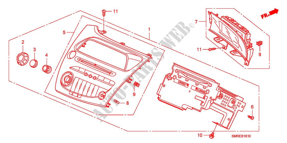 RADIO AUTOMATICA(LH)(1) para Honda CIVIC 1.4 TYPE-S 3 Puertas Transmisión Manual Inteligente 2011