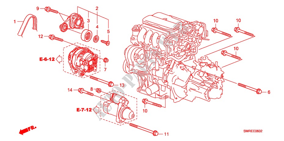TENSOR AUTOMATICO(1.4L) para Honda CIVIC 1.4 TYPE-S 3 Puertas Transmisión Manual Inteligente 2011