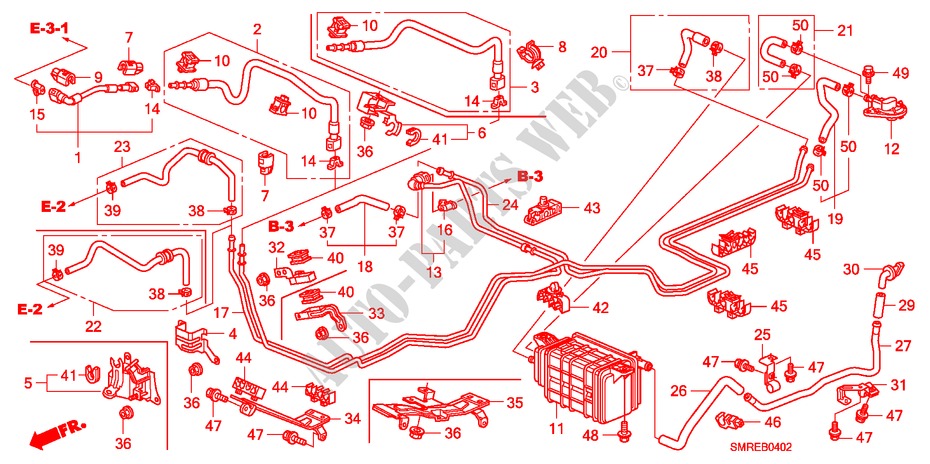 TUBERIA DE COMBUSTIBLE(2.0L) para Honda CIVIC 2.0 TYPE-R    RACE 3 Puertas 6 velocidades manual 2010