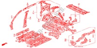 ESTRUCTURA DE CUERPO(PANEL INTERIOR) para Honda CONCERTO 1.6I 4 Puertas 5 velocidades manual 1991