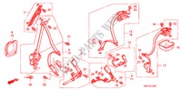 CINTURONES DE SEGURIDAD para Honda CIVIC 1.6 SE 4 Puertas 5 velocidades manual 2007