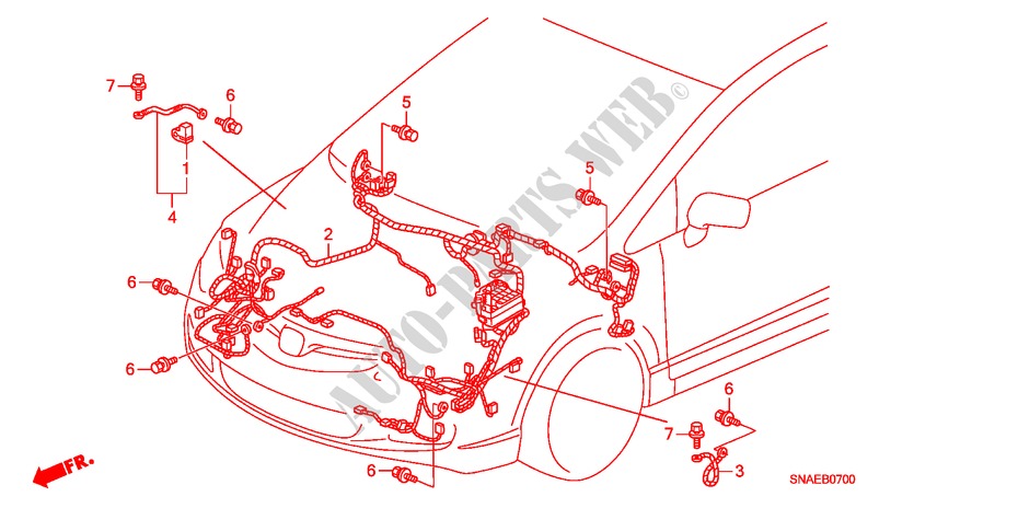 CONJUNTO DE ALAMBRES(LH) (1) para Honda CIVIC VTI 4 Puertas 5 velocidades manual 2009