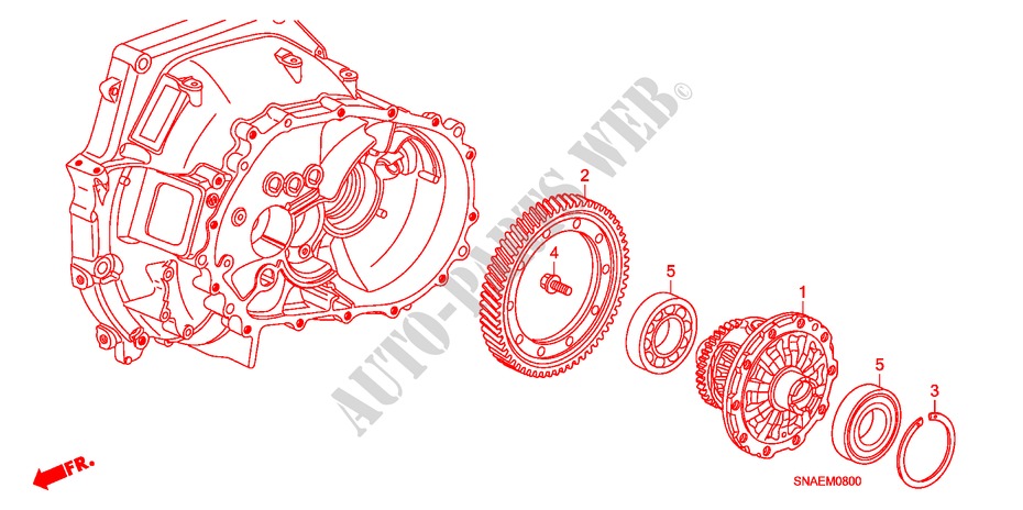 DIFERENCIAL para Honda CIVIC 1.8 ES 4 Puertas 6 velocidades manual 2008