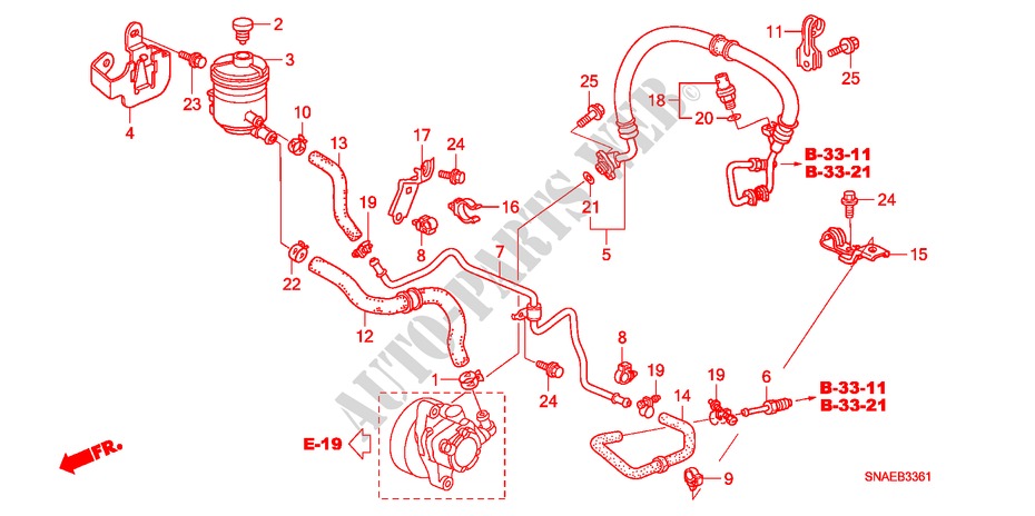 LINEAS DE P.S.(RH) (1) para Honda CIVIC 1.8 LXI 4 Puertas 5 velocidades automática 2009