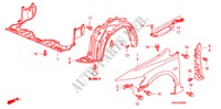 GUARDABARROS DELANTERO para Honda CIVIC 1.8 VXI 4 Puertas 5 velocidades manual 2011