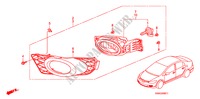 LUZ ANTINIEBLA para Honda CIVIC 1.8 LSSP 4 Puertas 6 velocidades manual 2010