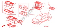 LUZ INTERIOR para Honda CIVIC HYBRID MX       ALCANTARA 4 Puertas automática completa 2011