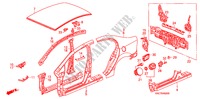 PANELES EXTERIORES/PANEL TRASERO para Honda CIVIC HYBRID MX 4 Puertas automática completa 2011