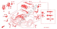CONJ. DE CABLES DE MOTOR ('96 ) para Honda CIVIC CRX ESI 2 Puertas 5 velocidades manual 1997