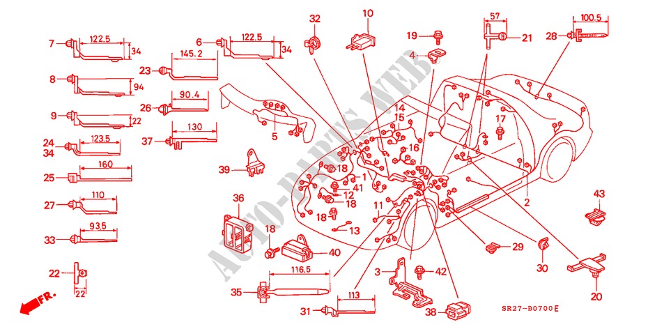 CONJUNTO DE ALAMBRES(LH) para Honda CIVIC CRX ESI 2 Puertas 5 velocidades manual 1994