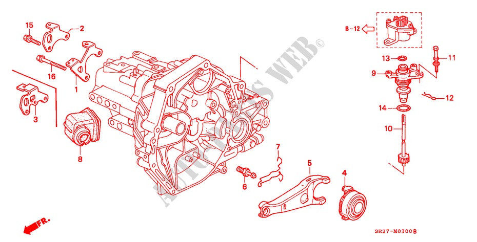 LIBERADOR DE EMBRAGUE(SOHC) para Honda CIVIC CRX ESI 2 Puertas 5 velocidades manual 1997