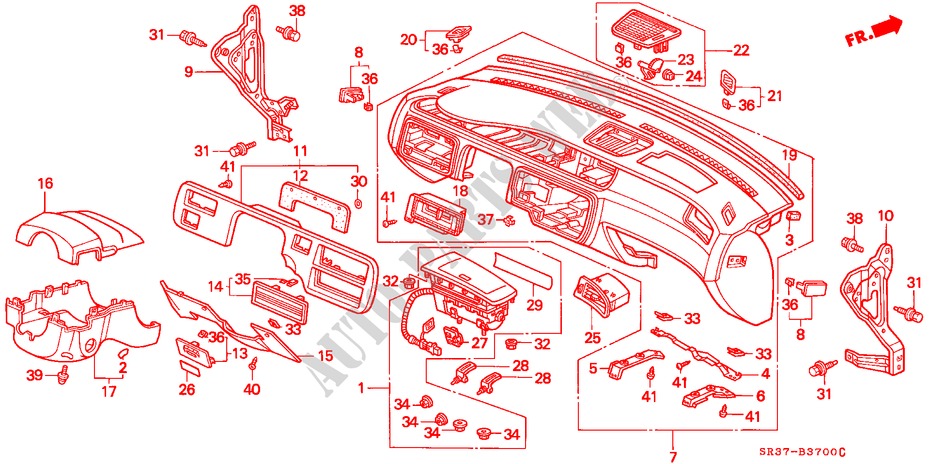 PANEL DE INSTRUMENTO(LH) para Honda CIVIC DXI 3 Puertas 5 velocidades manual 1994