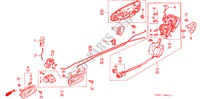 CERRADURAS PUERTA TRAS. para Honda CIVIC LSI 4 Puertas 5 velocidades manual 1994