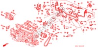 CONJ. DE CABLES DE MOTOR/ABRAZADERA(SOHC) para Honda CIVIC ESI 4 Puertas 5 velocidades manual 1993
