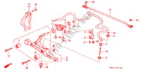 ESTABILIZADOR DELANTERO/ BRAZO INFERIOR DELANTERO para Honda CIVIC LSI 4 Puertas 5 velocidades manual 1995