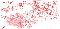 CONJ. DE CABLES DE MOTOR/ABRAZADERA para Honda CIVIC COUPE ESI 2 Puertas 5 velocidades manual 1995