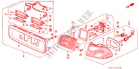 LUZ TRASERA para Honda CIVIC COUPE LSI 2 Puertas 5 velocidades manual 1995