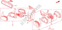 RETROVISOR para Honda CIVIC COUPE LSI 2 Puertas 5 velocidades manual 1994