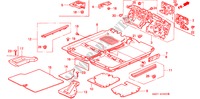 ALFOMBRA DE PISO para Honda PRELUDE DOHC VTEC 2 Puertas 5 velocidades manual 1993
