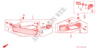 LUZ DE COMBINACION para Honda PRELUDE DOHC VTEC 2 Puertas 5 velocidades manual 1993