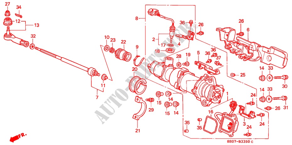 CAJA DE ENGRANAJE DE P.S.(TRASERO) para Honda PRELUDE DOHC VTEC 2 Puertas 5 velocidades manual 1993