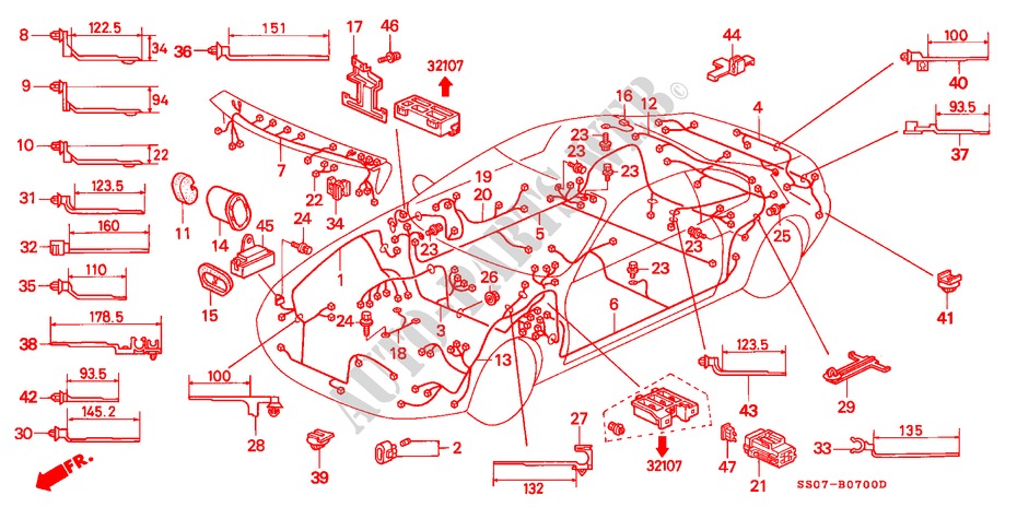 CONJUNTO DE ALAMBRES(1) para Honda PRELUDE DOHC VTEC 2 Puertas 5 velocidades manual 1993