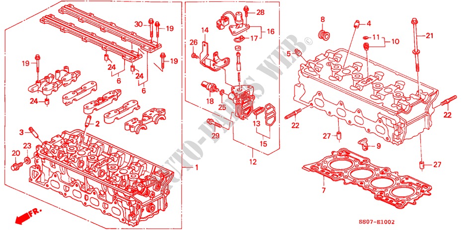 CULATA DE CILINDRO(DOHC VTEC) para Honda PRELUDE DOHC VTEC 2 Puertas 5 velocidades manual 1993