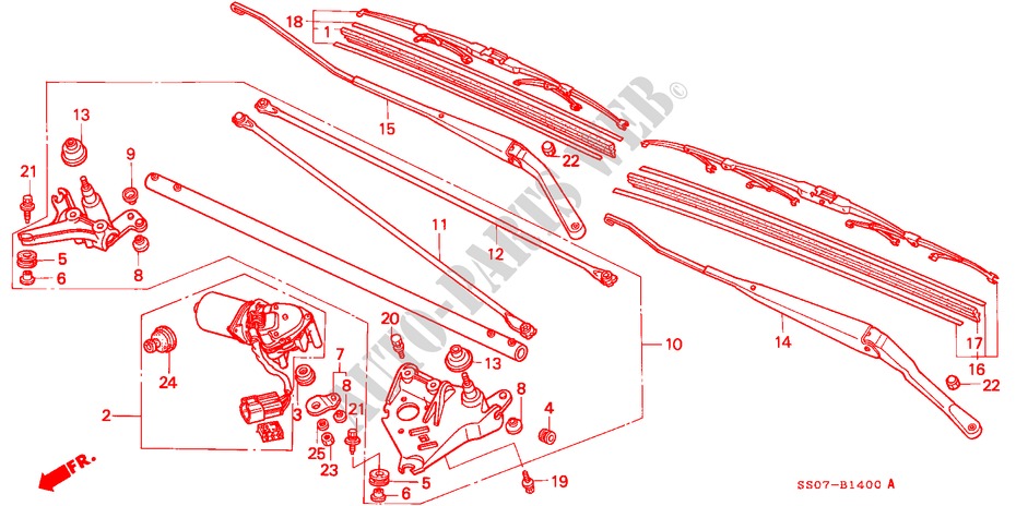 LIMPIAPARABRISAS (1) para Honda PRELUDE DOHC VTEC 2 Puertas 5 velocidades manual 1993