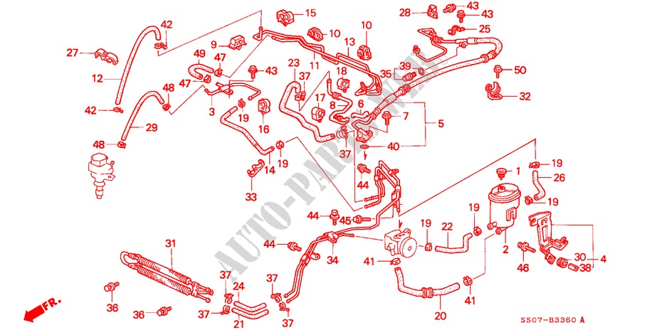 LINEA DE P.S.(1) para Honda PRELUDE DOHC VTEC 2 Puertas 5 velocidades manual 1993