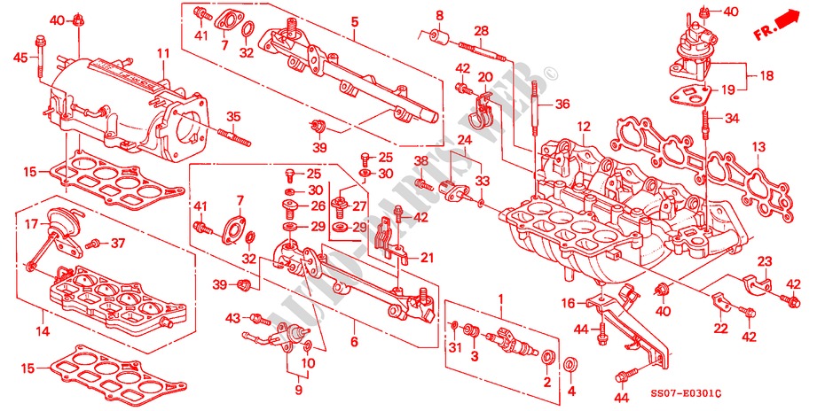 MULTIPLE DE ADMISION(2) para Honda PRELUDE DOHC VTEC 2 Puertas 5 velocidades manual 1993