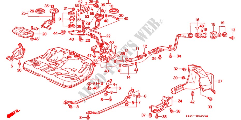 TANQUE DE COMBUSTIBLE para Honda PRELUDE DOHC VTEC 2 Puertas 5 velocidades manual 1993