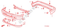 PARAGOLPES para Honda CIVIC LS 5 Puertas 5 velocidades manual 1999
