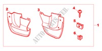 REAR MUDGUARDS para Honda INTEGRA TYPE R 3 Puertas 5 velocidades manual 2000